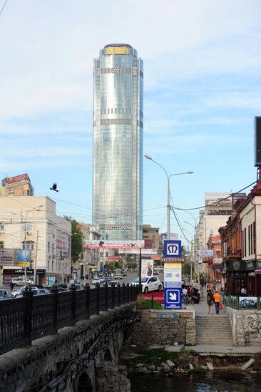 Observation deck of Vysotsky skyscraper in Yekaterinburg