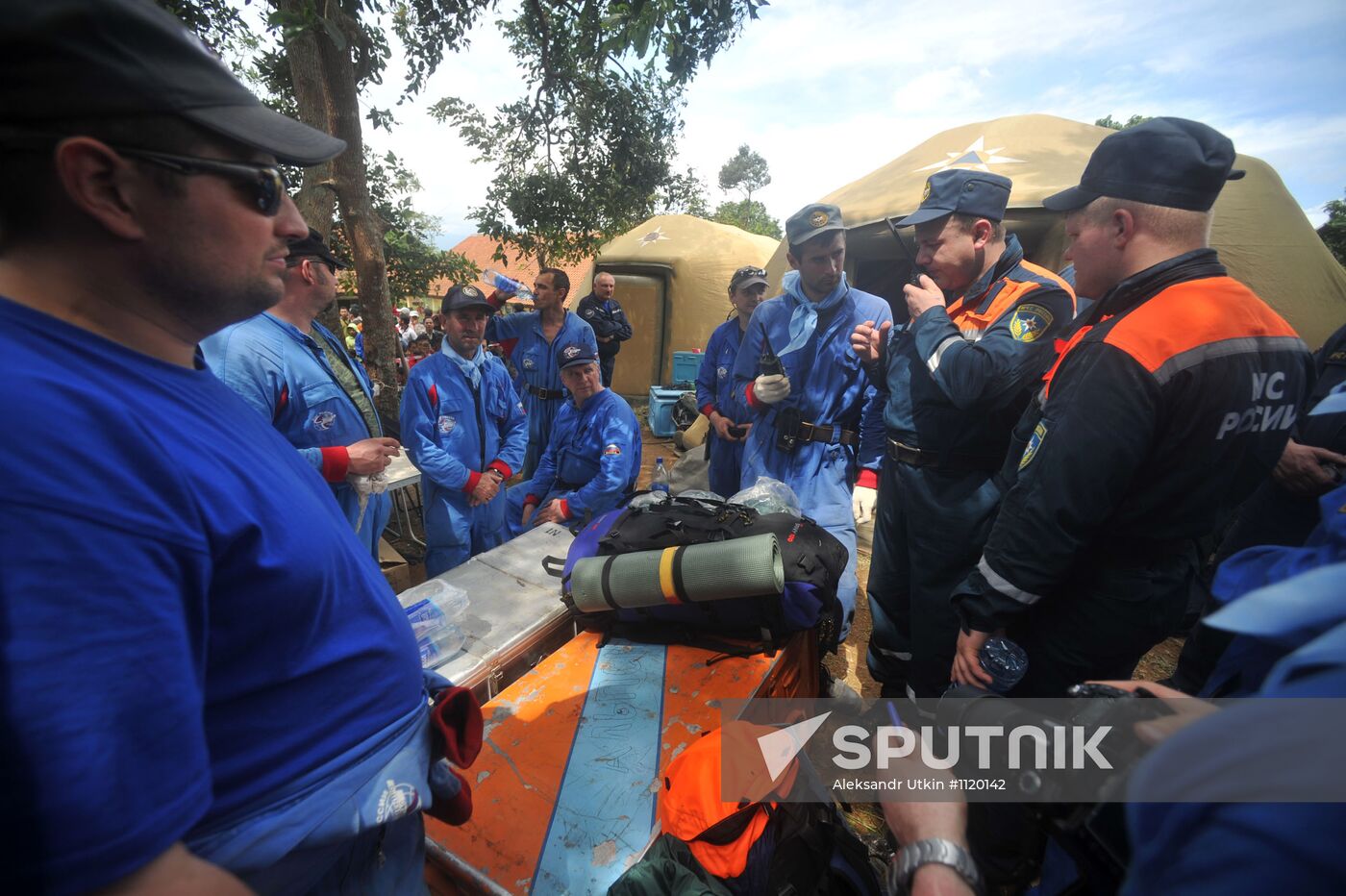 Search operation at wreckage site of Sukhoi Superjet plane