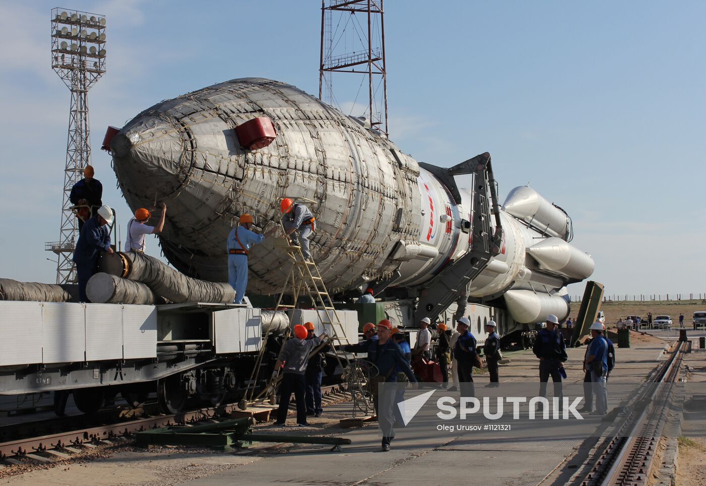 Proton-M rocket with Nimiq-6 satellite prepared for launch