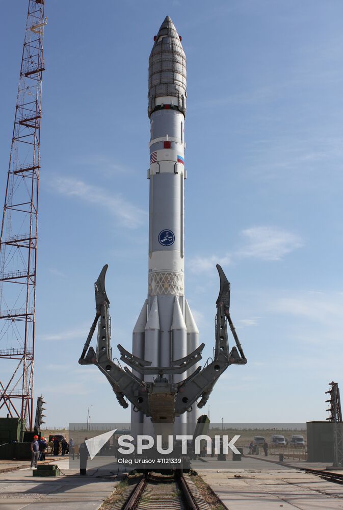 Proton-M rocket with Nimiq-6 satellite prepared for launch