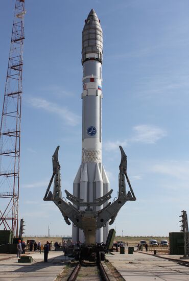 Proton-M rocket with Nimiq-6 satellite prepared for launch