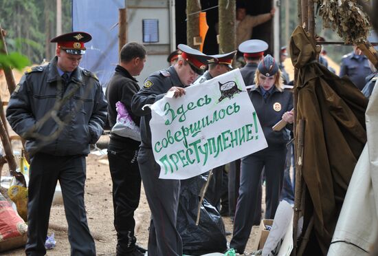 Tsagovsky Forest environmental defenders camp demolished