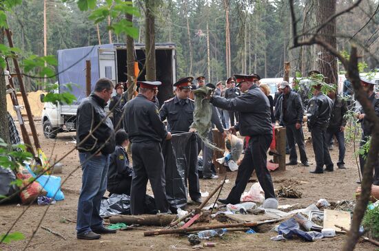 Tsagovsky Forest environmental defenders camp demolished