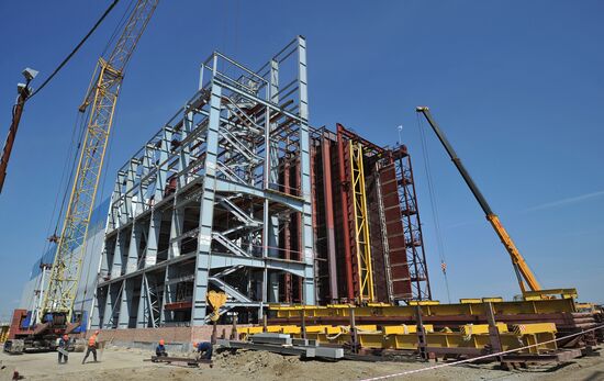 2nd generating unit construction at Yuzhnouralskaya GRES-2