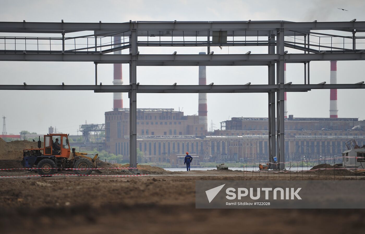 2nd generating unit construction at Yuzhnouralskaya GRES-2