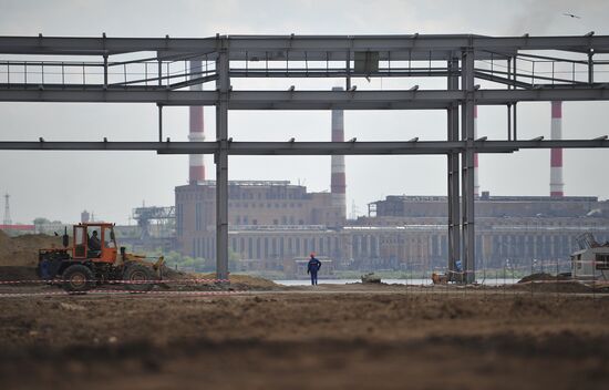 2nd generating unit construction at Yuzhnouralskaya GRES-2