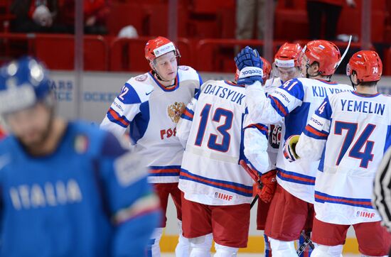 Hockey World Championship. Match Italy - Russia