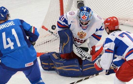 Ice Hockey World Championship. Italy vs. Russia