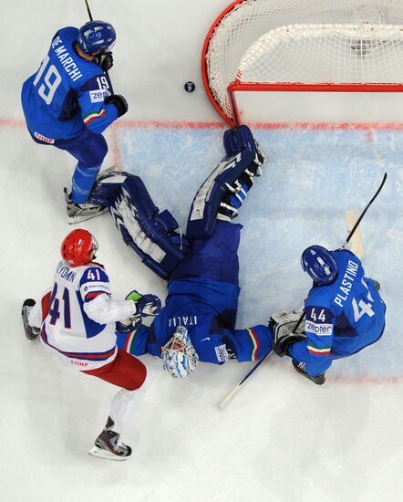 Hockey World Championship. Match Italy - Russia