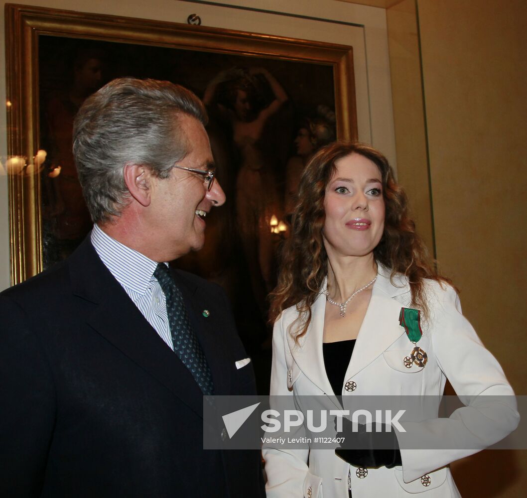 Reception after Yekaterina Polozova decorated with order