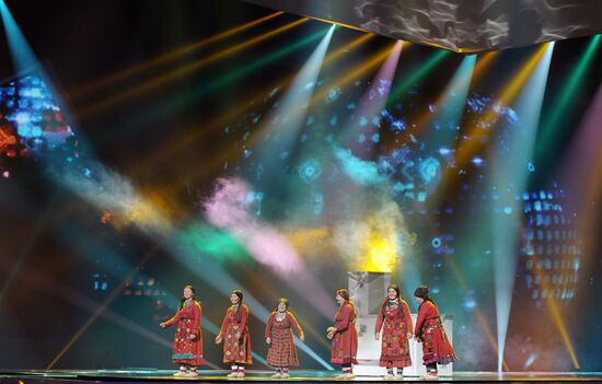 Buranovo Grannies during rehearsal ahead of Eurovision contest