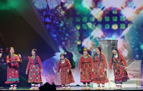 Buranovo Grannies during rehearsal ahead of Eurovision contest