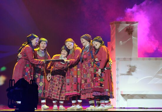 Buranovo Grannies during rehearsal ahead of Eurovision contest