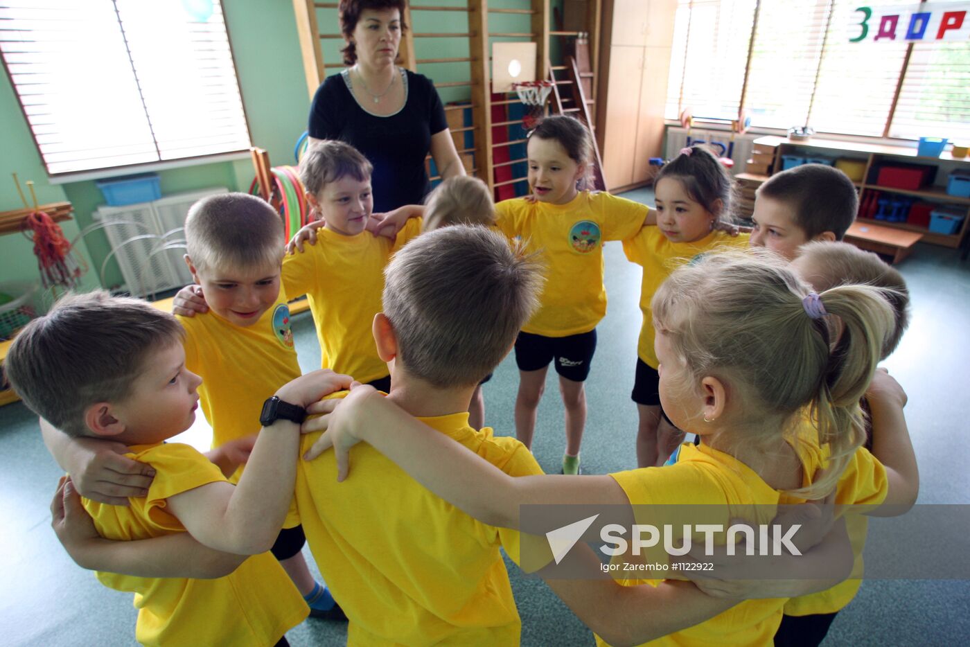 Fitness lessons in kindergarten № 53 in Kaliningrad