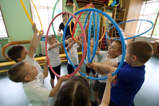 Fitness lessons in kindergarten № 53 in Kaliningrad