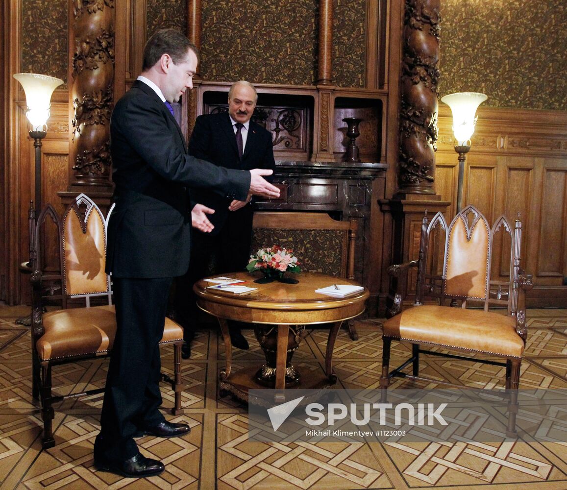 Dmitry Medvedev meets with Alexander Lukashenko