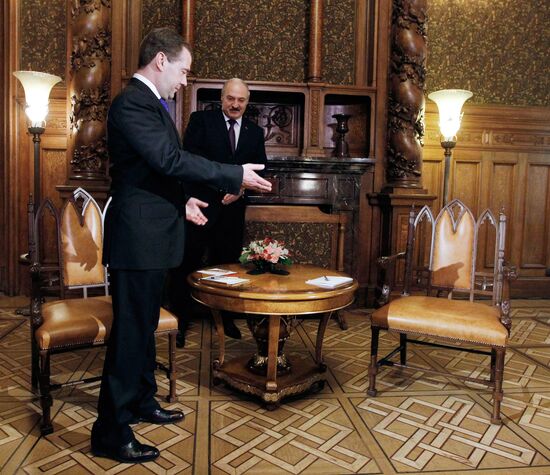 Dmitry Medvedev meets with Alexander Lukashenko