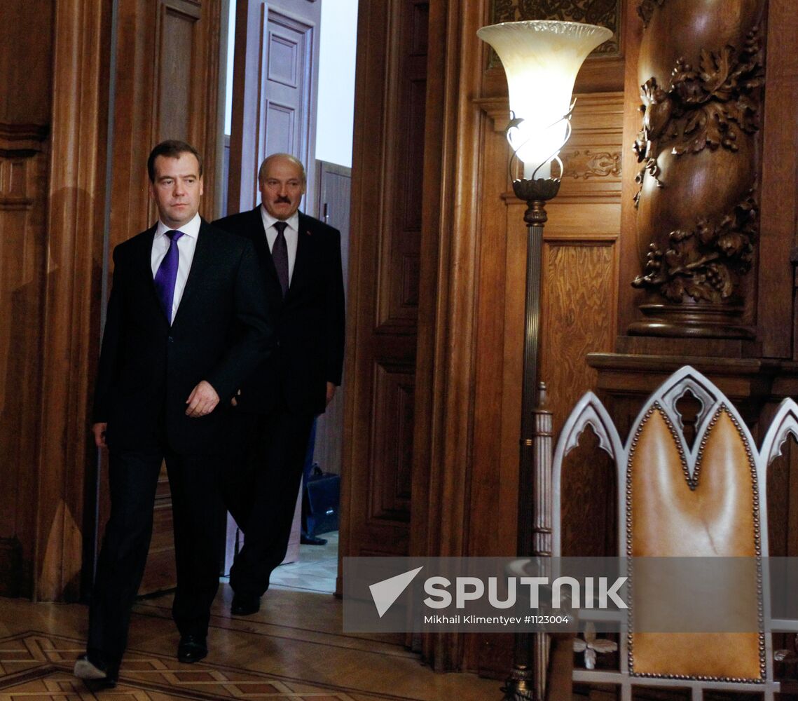 Dmitry Medvedev meets with Alexander Lukashenko