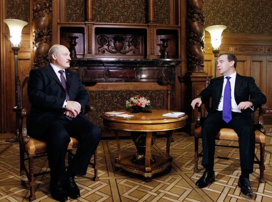 Dmitry Medvedev meets with Alexander Lukashenko