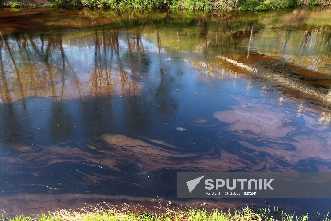 Oil spill in Novgorod region