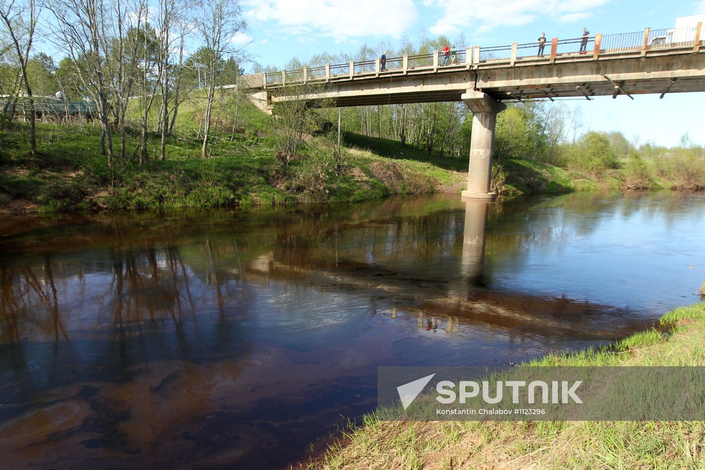 Oil spill in Novgorod region