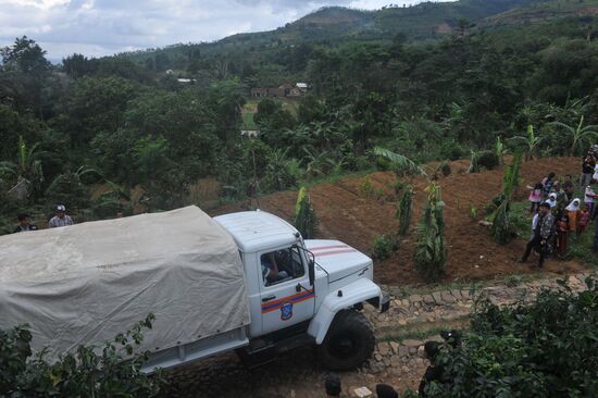 Search operation at Sukhoi SuperJet-100 crash site