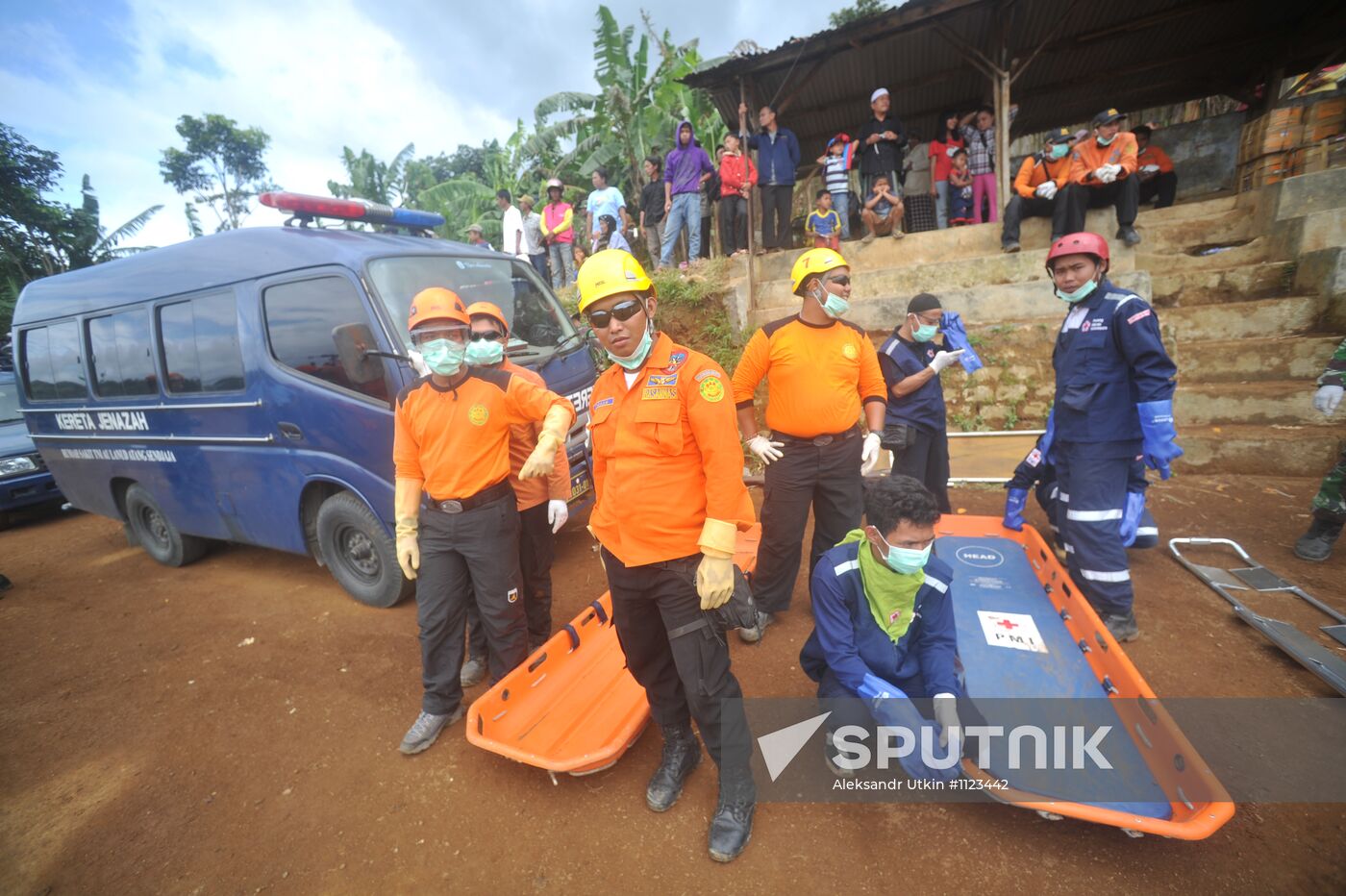 Search operation at Sukhoi SuperJet-100 crash site