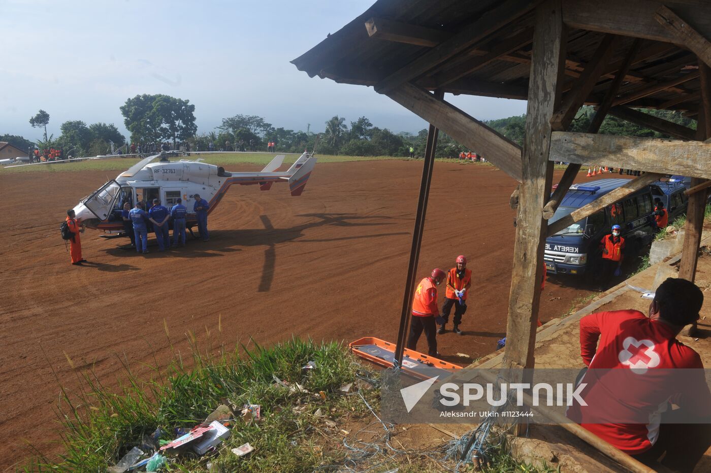 Search operation at crash site of Sukhoi SuperJet-100 airliner