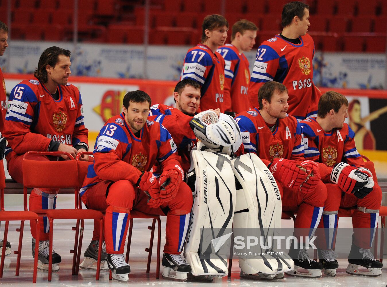 Official photographs of Russian national hockey team