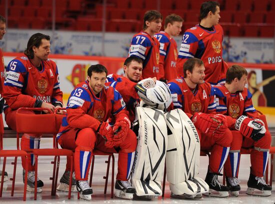 Official photographs of Russian national hockey team