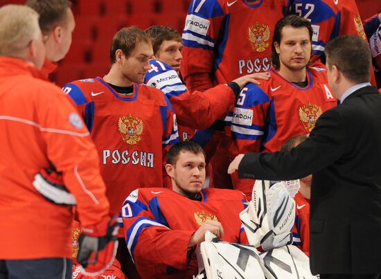 Official photographs of Russian national hockey team