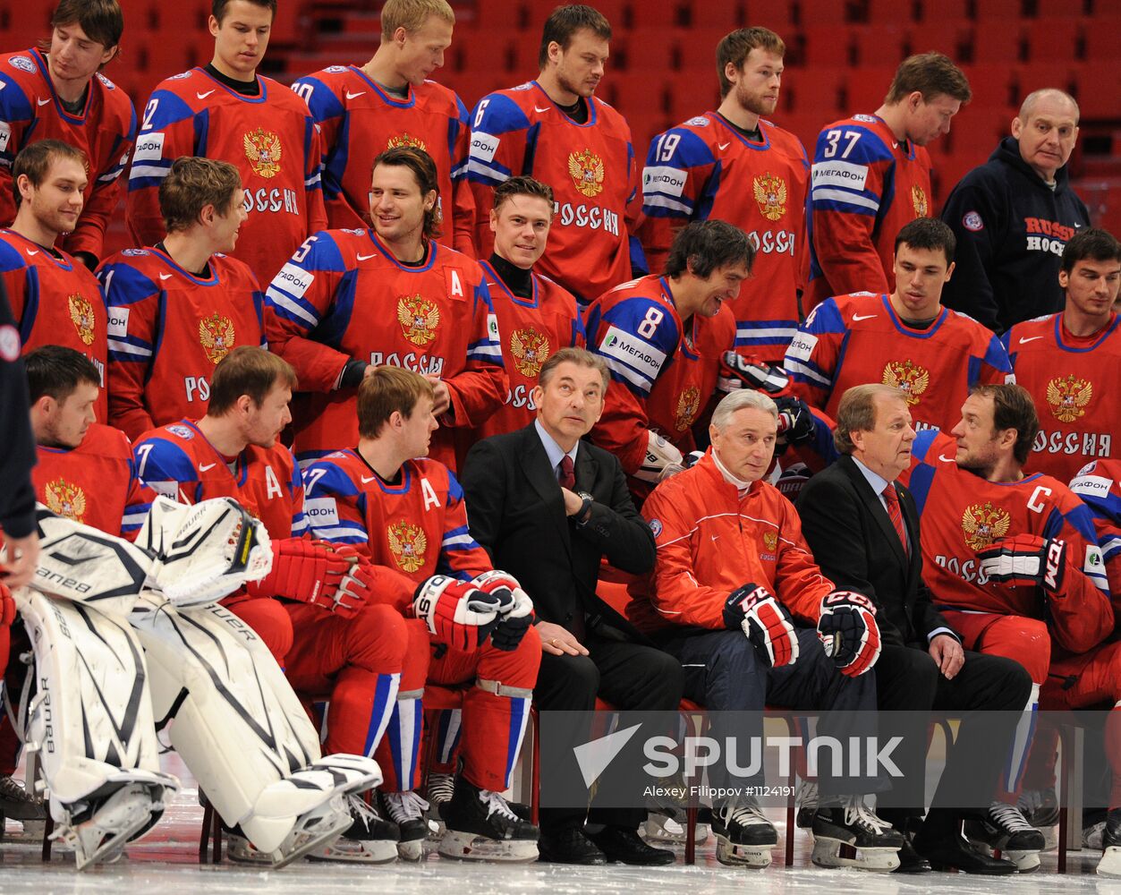 Official photographs of Russian national hockey team