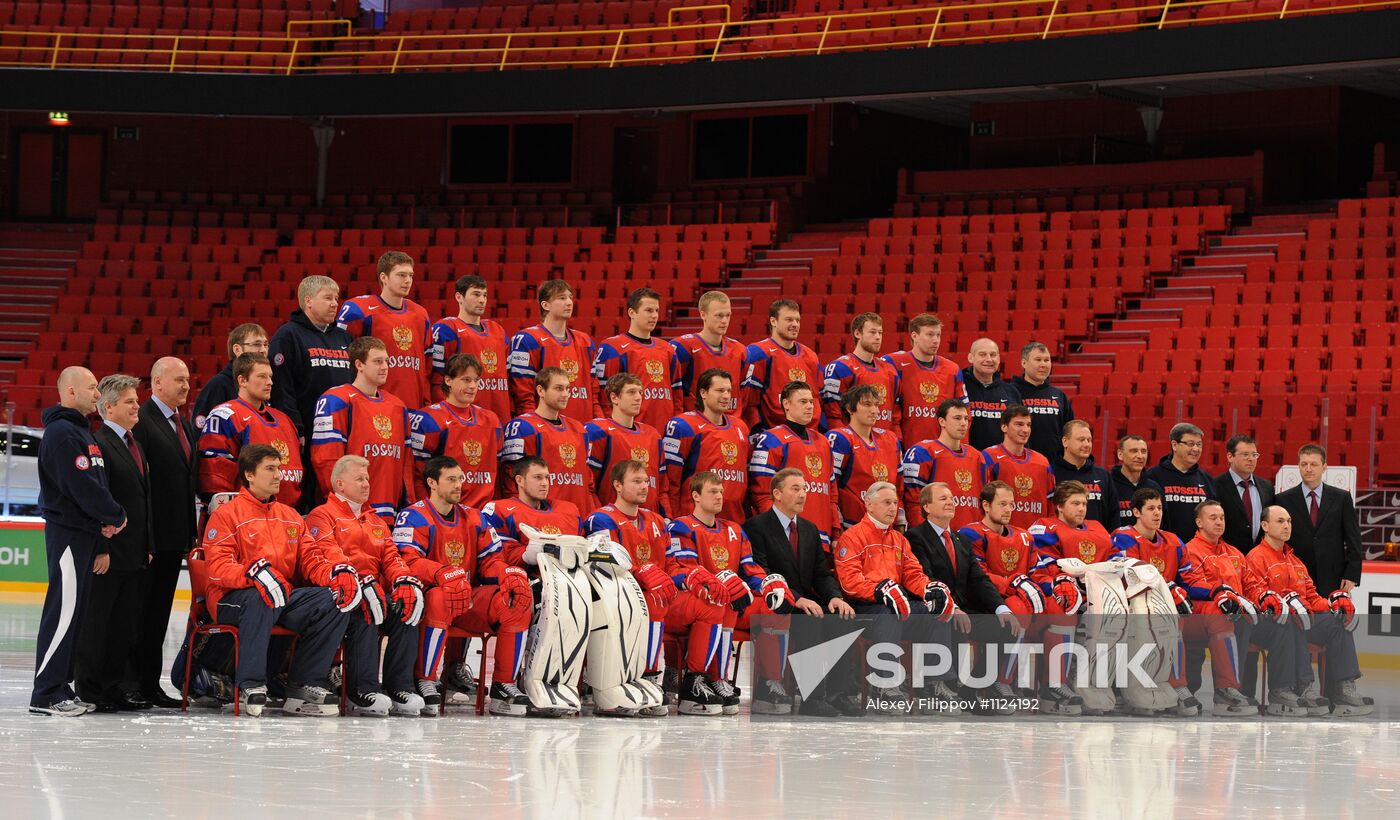 Official photographs of Russian national hockey team