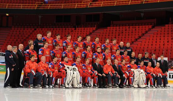 Official photographs of Russian national hockey team