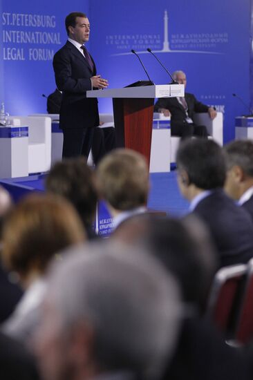 Medvedev at 2nd St Petersburg International Legal Forum