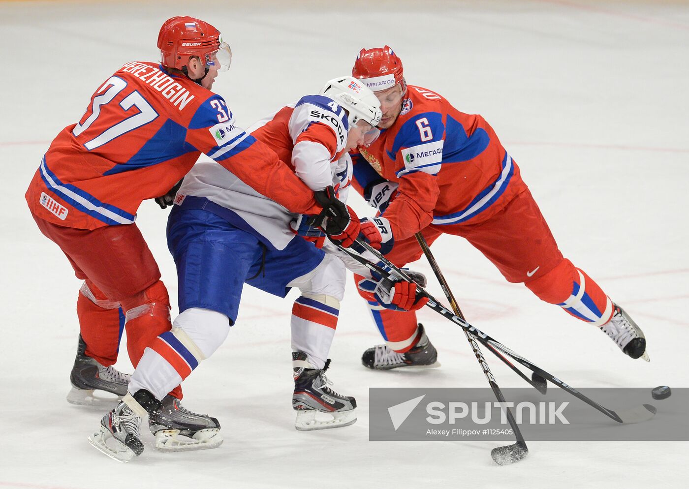 Hockey World Championship. Match Russia - Norway