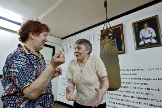 Martial arts class for retirees in Tomsk