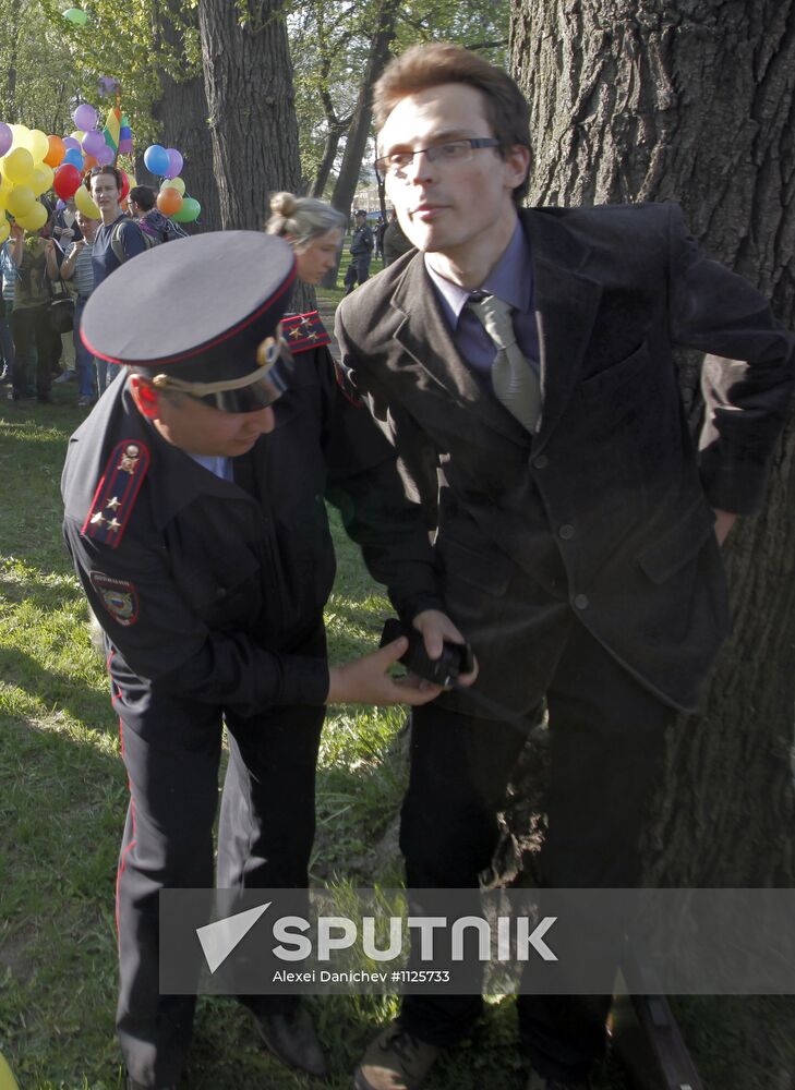 Sexual minorities hold rally in St. Petersburg