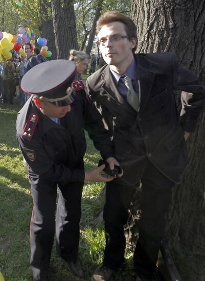 Sexual minorities hold rally in St. Petersburg