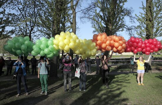 Sexual minorities hold rally in St. Petersburg