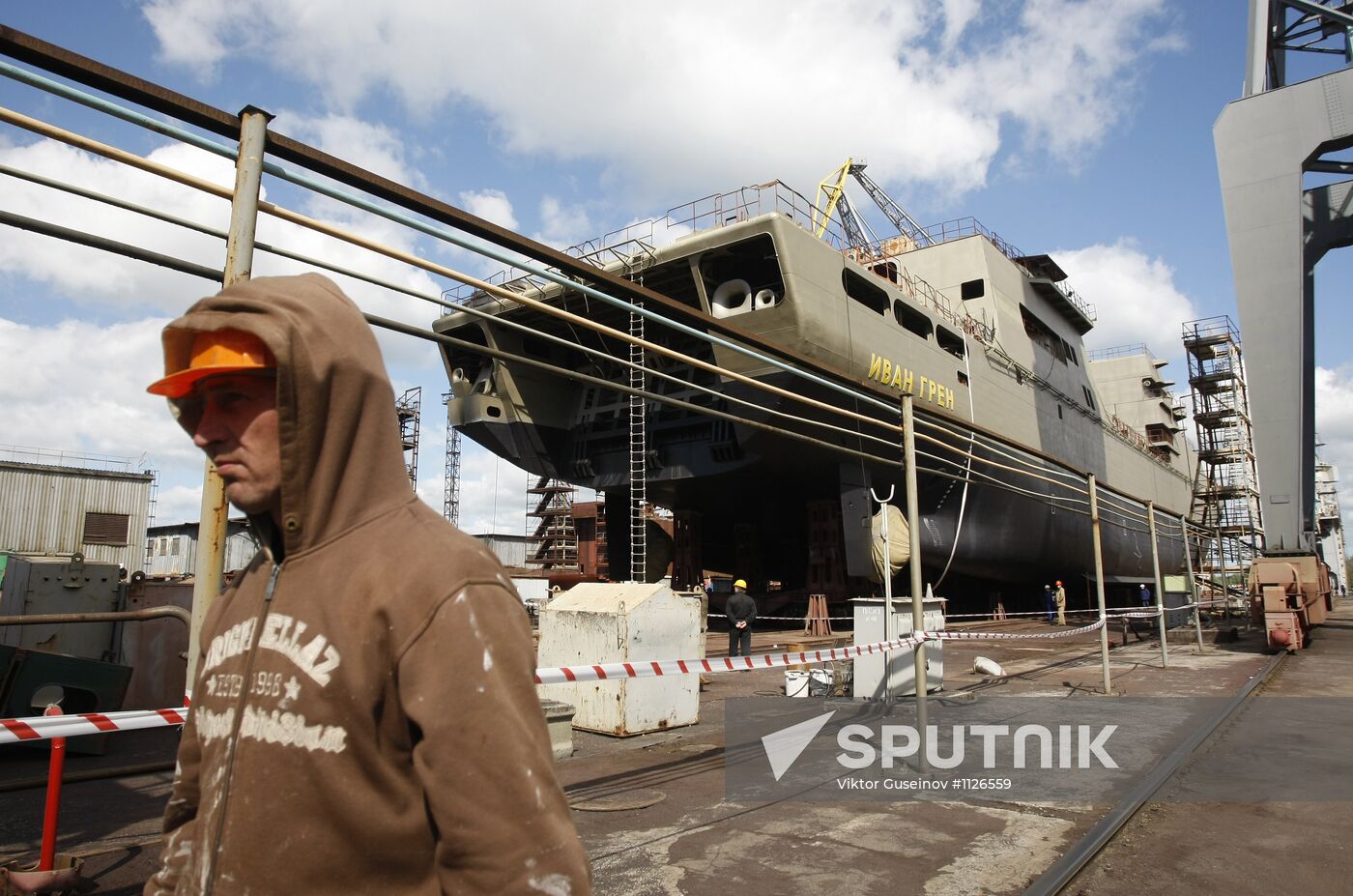 Landing craft "Ivan Gren" at Yantar Shipyard