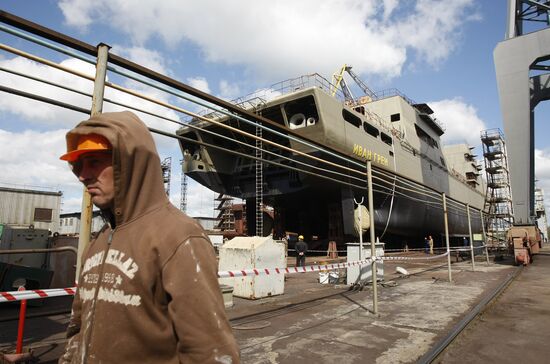 Landing craft "Ivan Gren" at Yantar Shipyard