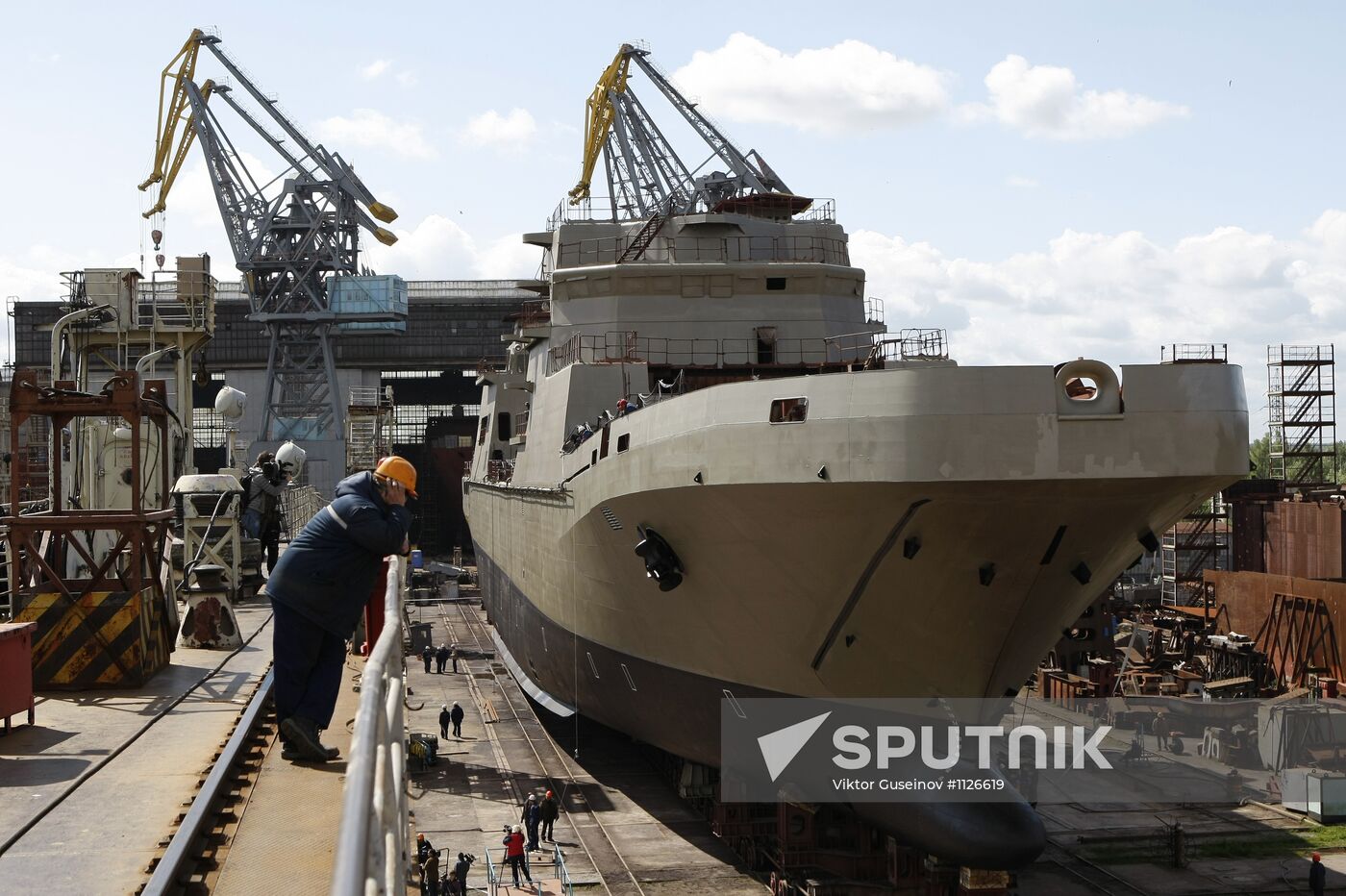 Landing craft "Ivan Gren" at Yantar Shipyard