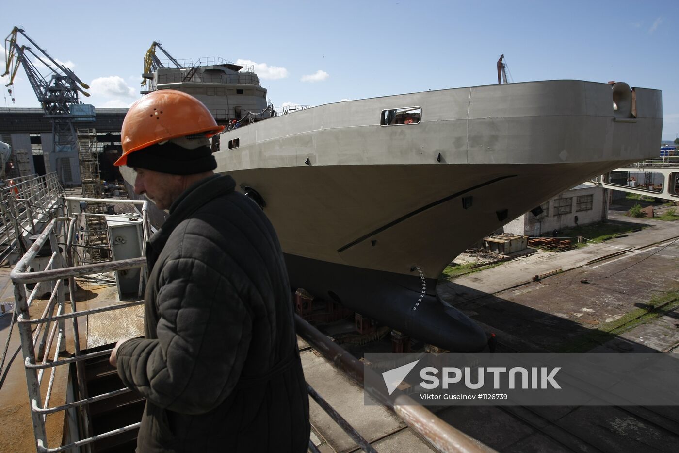 Landing craft "Ivan Gren" at Yantar Shipyard