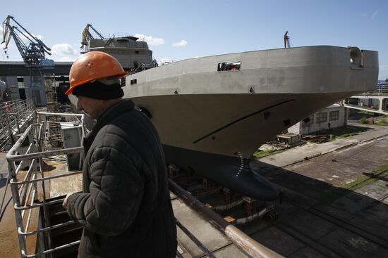 Landing craft "Ivan Gren" at Yantar Shipyard