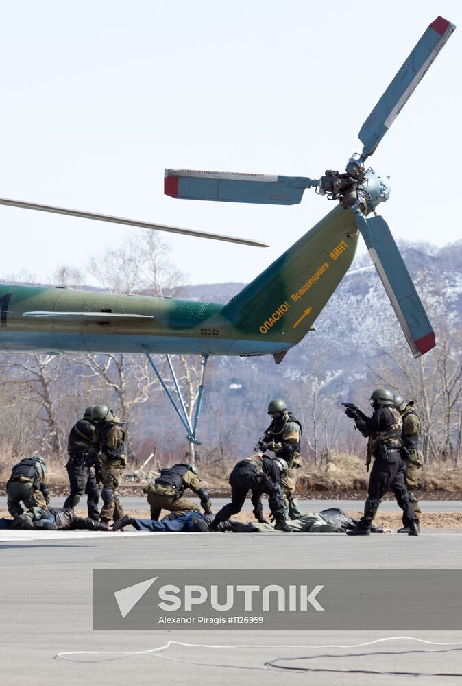 Anti-terrorism exercise at Vityaz-Aero Airport