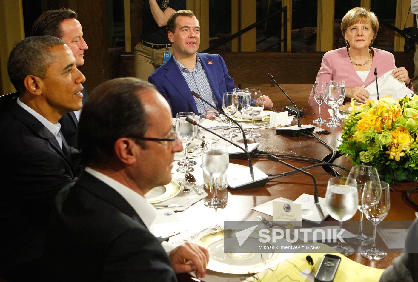 Dmitry Medvedev at G-8 summit