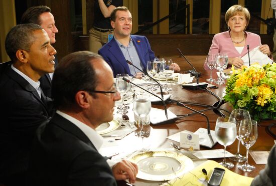 Dmitry Medvedev at G-8 summit