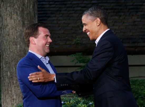 Dmitry Medvedev at G-8 summit
