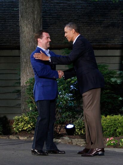 Dmitry Medvedev at G-8 summit